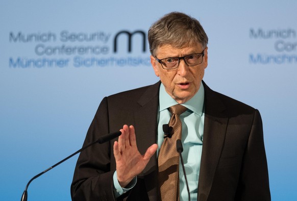 Microsoft-Gründer Bill Gates spricht am 18.02.2017 während der Münchner Sicherheitskonferenz im Bayerischen Hof in München (Bayern). Die Münchner Sicherheitskonferenz findet vom 17. - 19.02.2017 in Mü ...