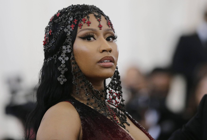 Nicki Minaj arrives on the red carpet at The Metropolitan Museum of Art s Costume Institute Benefit Heavenly Bodies: Fashion and the Catholic Imagination at Metropolitan Museum of Art in New York City ...