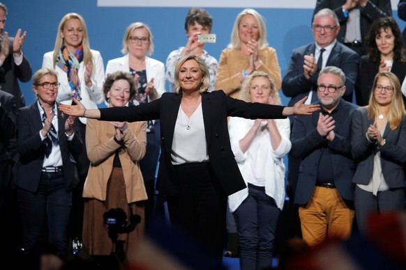 French far-right National Rally (Rassemblement National) party leader Marine Le Pen attends a political rally for the European elections in Metz, France, May 1, 2019. REUTERS/Vincent Kessler