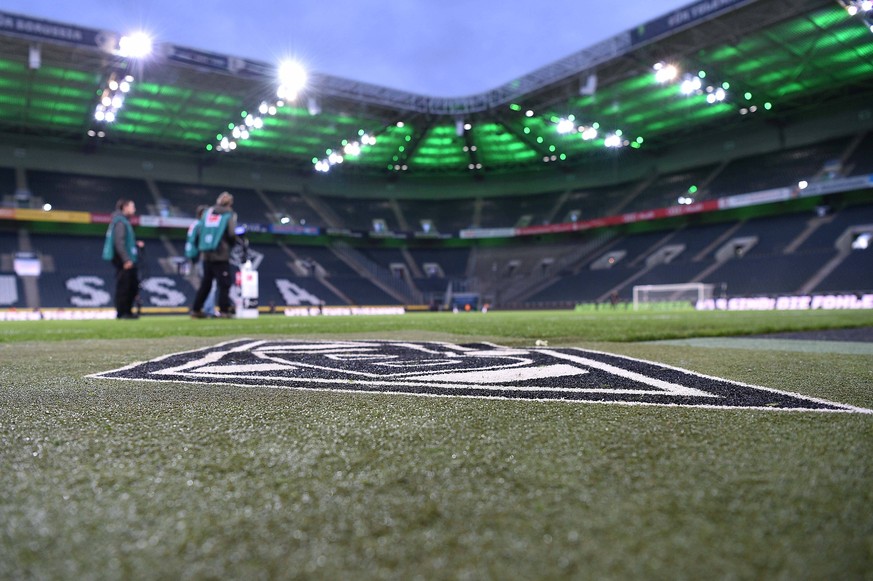 Der Borussia-Park vor der Partie Gladbach gegen Köln, dem ersten und bisher einzigen Geisterspiel der Bundesliga-Geschichte.