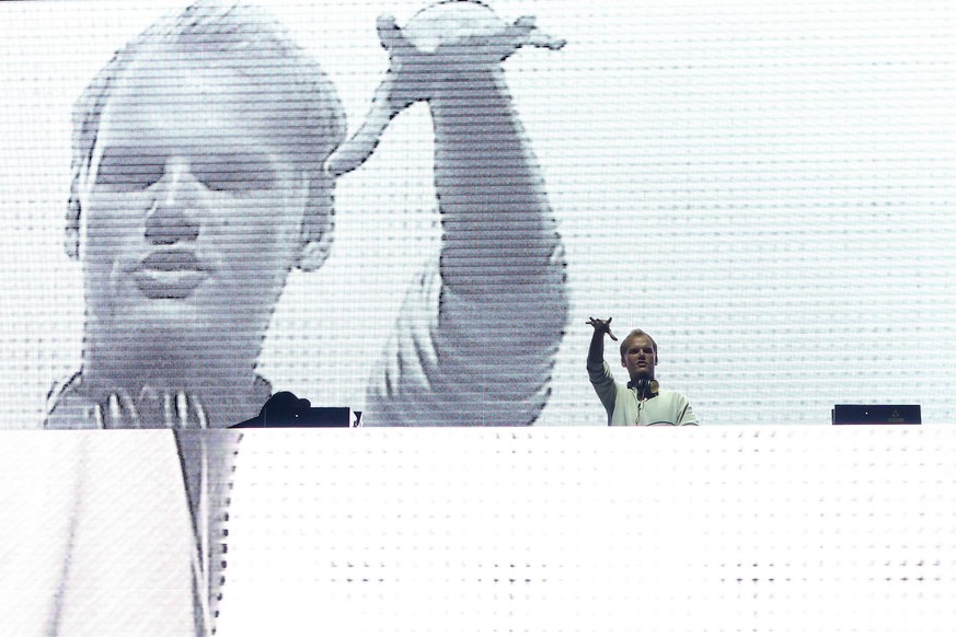 May 29, 2016 - Lisbon, Portugal - Picture taken on May 29, 2016 shows Swedish musician, DJ, remixer and record producer Avicii (Tim Bergling) performing at Rock in Rio Lisboa 2016 music festival in Li ...