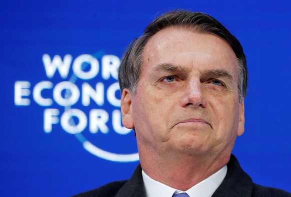FILE PHOTO: Brazil&#039;s President Jair Bolsonaro attends the World Economic Forum (WEF) annual meeting in Davos, Switzerland, January 22, 2019. REUTERS/Arnd Wiegmann -/File Photo
