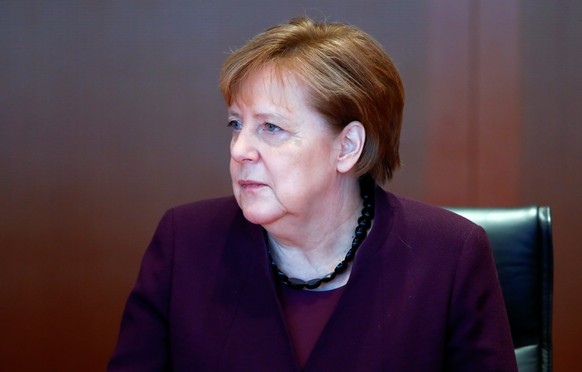 German Chancellor Angela Merkel attends the weekly cabinet meeting at the Chancellery in Berlin, Germany January 29, 2020. REUTERS/Michele Tantussi