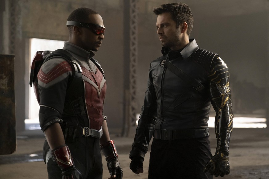 Anthony Mackie, Sebastian Stan, The Falcon and The Winter Soldier 2021 Credit: Disney / The Hollywood Archive Los Angeles CA PUBLICATIONxINxGERxSUIxAUTxONLY 34118002THA