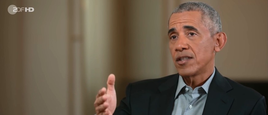 Der ehemalige amerikanische Präsident Barack Obama im Interview mit Markus Lanz in Washington.