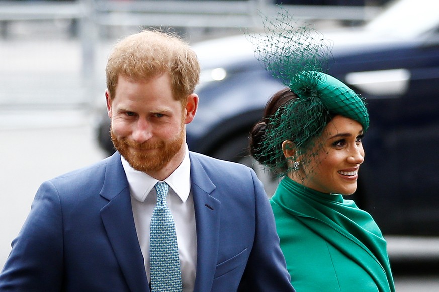 Britain&#039;s Prince Harry and Meghan, Duchess of Sussex, arrive for the annual Commonwealth Service at Westminster Abbey in London, Britain March 9, 2020. REUTERS/Henry Nicholls