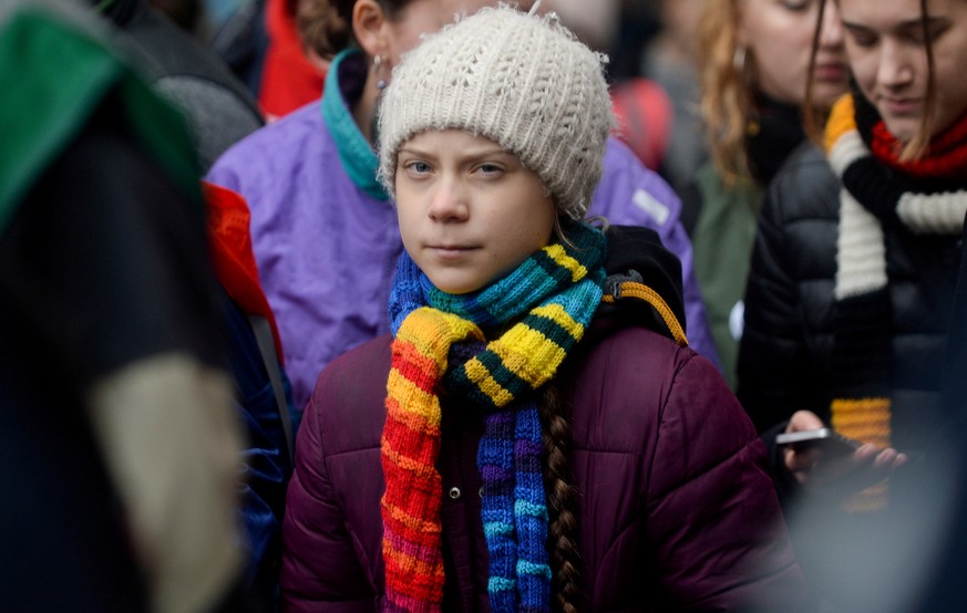 FILE PHOTO: Swedish climate activist Greta Thunberg takes part in the rally &#039;&#039;Europe Climate Strike&#039;&#039; in Brussels, Belgium, March 6, 2020. REUTERS/Johanna Geron/File Photo