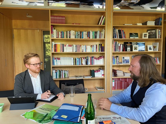 Anton Hofreiter im Interview mit watson-Politikredakteur Sebastian Heinrich