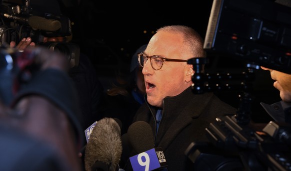R. Kelly&#039;s defense attorney, Steve Greenberg, speaks to reporters Sunday, Feb. 24, 2019, in Chicago. R. Kelly, one of the best-selling music artists of all time, won&#039;t get out of jail until  ...