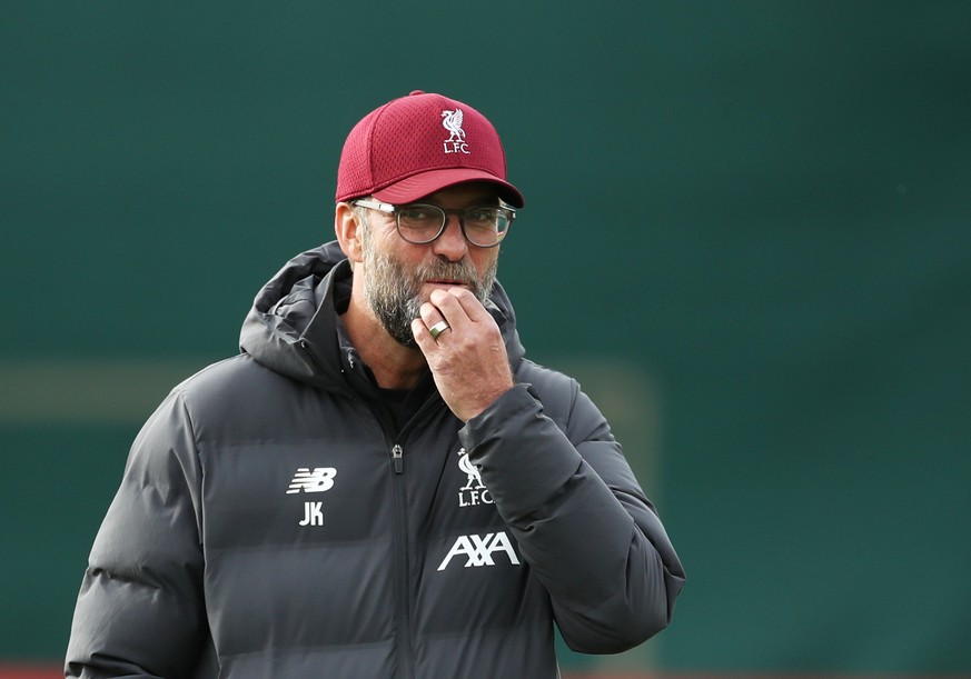 Soccer Football - Champions League - Liverpool Training - Melwood, Liverpool, Britain - October 22, 2019 Liverpool manager Juergen Klopp during training Action Images via Reuters/Carl Recine