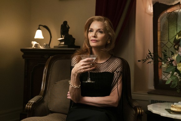 This image released by Sony Pictures Classics shows Michelle Pfeiffer in a scene from &quot;French Exit.&quot; Pfeiffer was nominated for a Golden Globe for best actor in a motion picture comedy/music ...