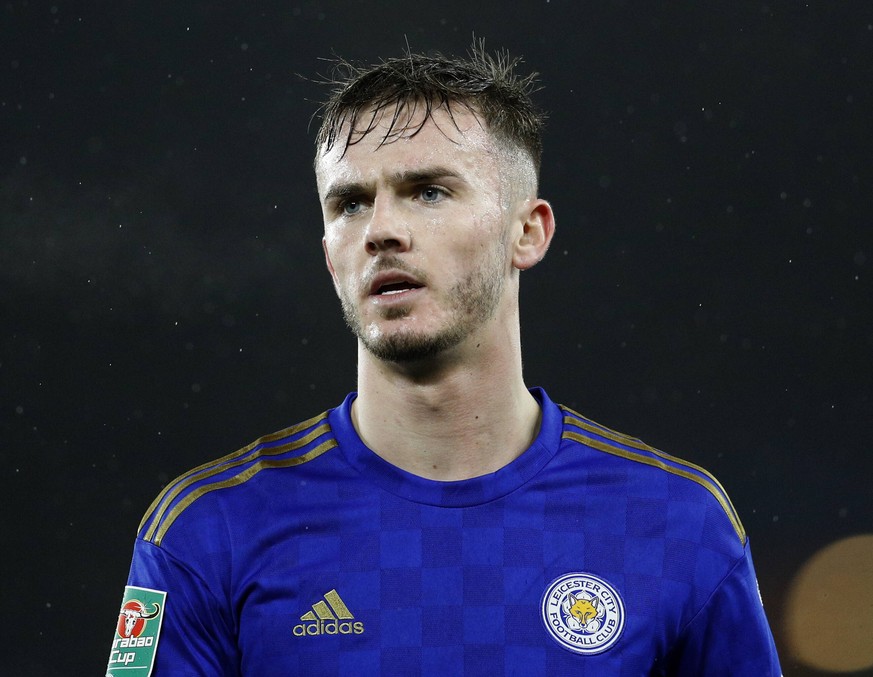 James Maddison of Leicester City during the Carabao Cup match at the King Power Stadium, Leicester. Picture date: 8th January 2020. Picture credit should read: Darren Staples/Sportimage PUBLICATIONxNO ...