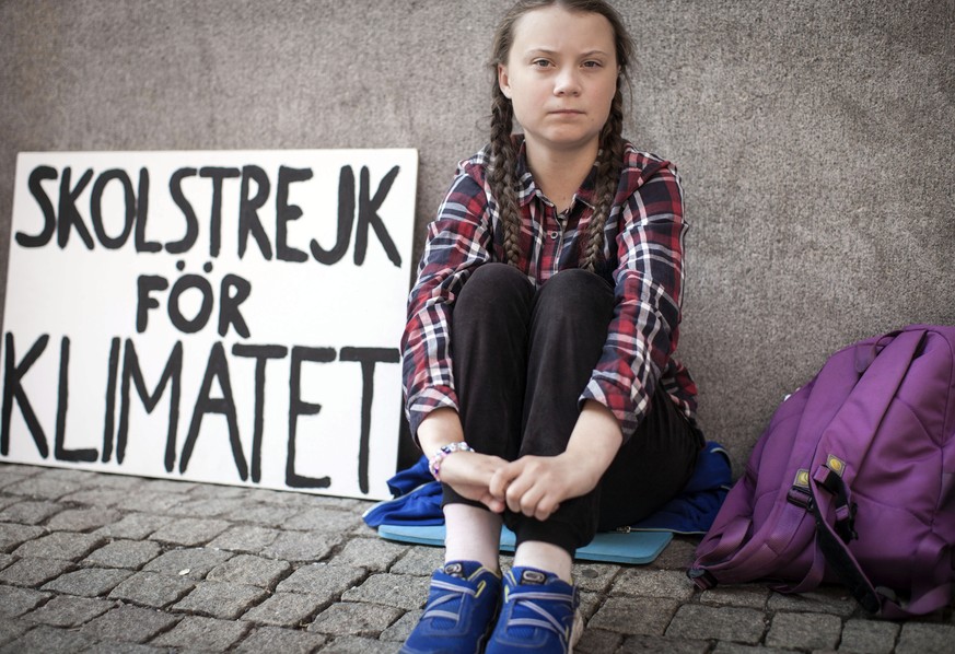 This image released by Hulu shows activist Greta Thunberg in a scene from the documentary &quot;I Am Greta.&quot; The film premieres Friday on Hulu. (Hulu via AP)