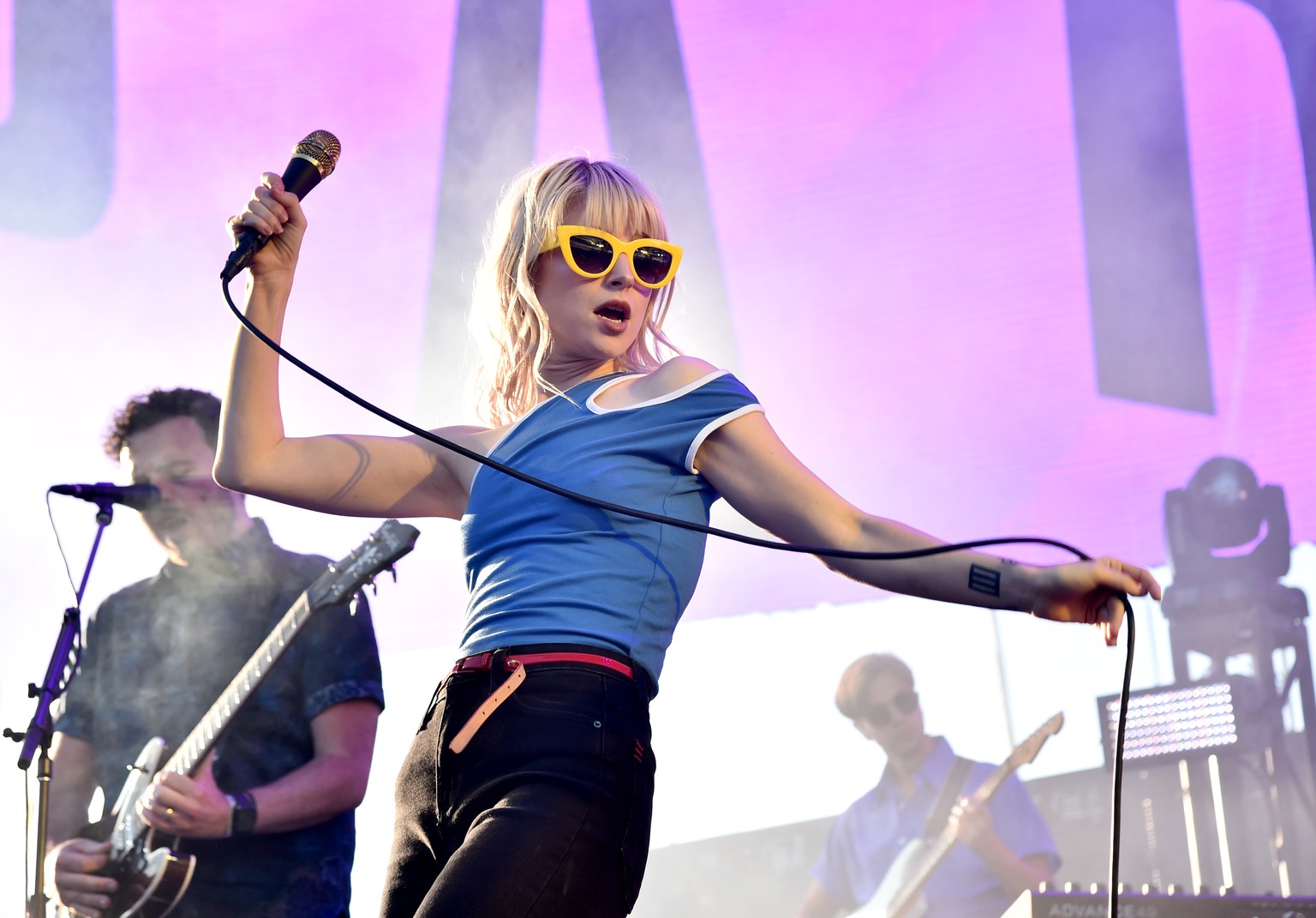 CARSON, CA - MAY 20: Musician Hayley Williams of Paramore performs onstage at KROQ Weenie Roast y Fiesta 2017 at StubHub Center on May 20, 2017 in Carson, California. (Photo by Alberto E. Rodriguez/Ge ...