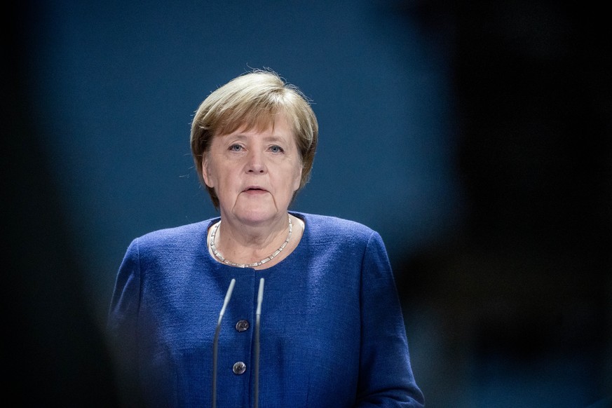 ARCHIV - 09.11.2020, Berlin: Bundeskanzlerin Angela Merkel (CDU) gibt eine Erkl