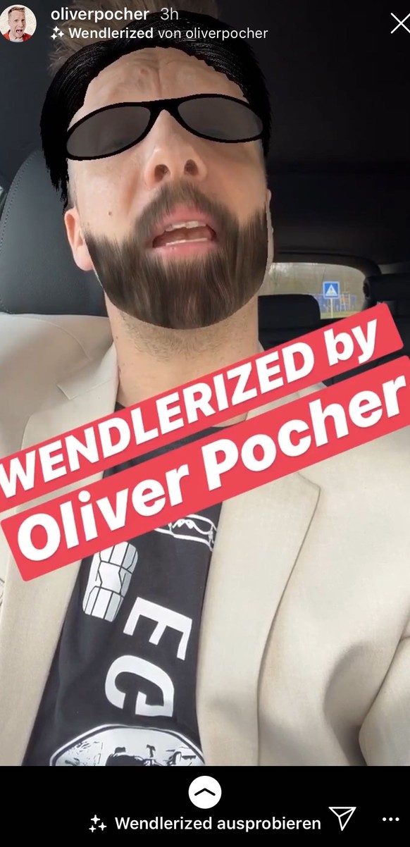 Oliver Pocher: So sieht der Filter auf Instagram aus.