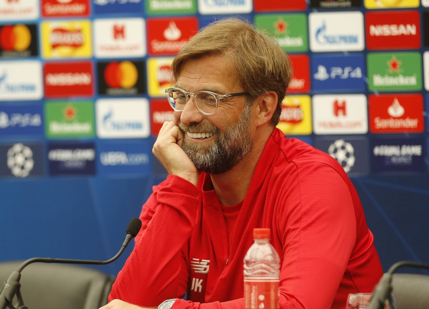 28th May 2019, Melwood Training Ground, West Derby, Liverpool, England; Liverpool FC training and press conference, PK, Pressekonferenz before their UEFA Champions League final versus Tottenham Hotspu ...