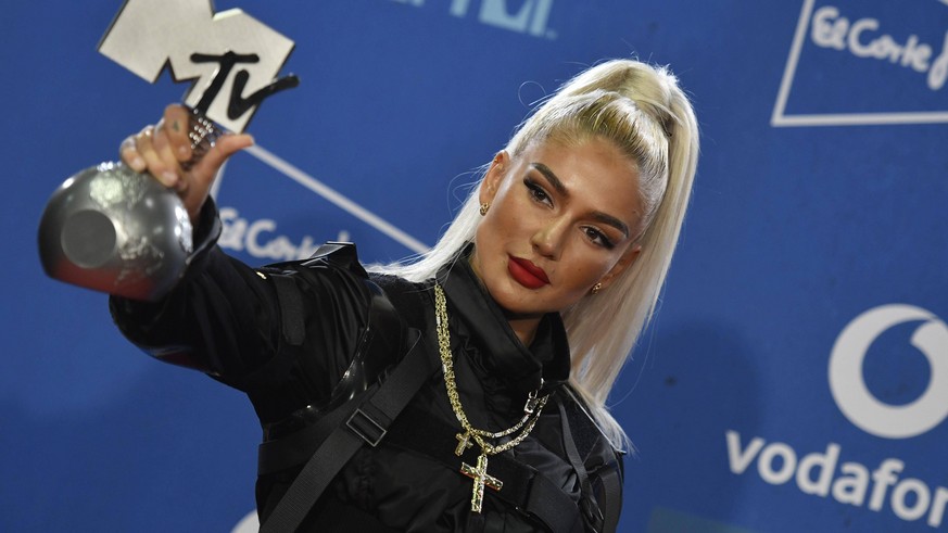 Swiss rapper Loredana poses during the MTV European Music Awards 2019 MTV EMA 2019, held at the FIBES Conference and Exhibition Centre in Seville, Andalusia, Spain, 03 November 2019. MTV EMAs 2019 ACH ...