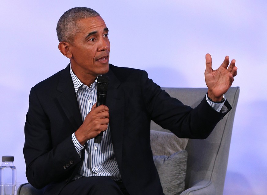 Entertainment Bilder des Tages November 20, 2019, USA: Former President Barack Obama speaks during the closing session of the 2019 Obama Foundation Summit meeting at the Kaplan Institute at the Illino ...