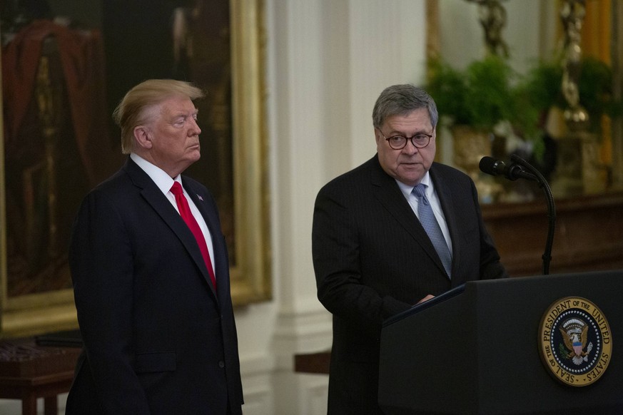 United States Attorney General William P. Barr speaks during an East Room ceremony where United States President Donald J. Trump presented the Medal of Valor to six members of the Dayton Police Depart ...
