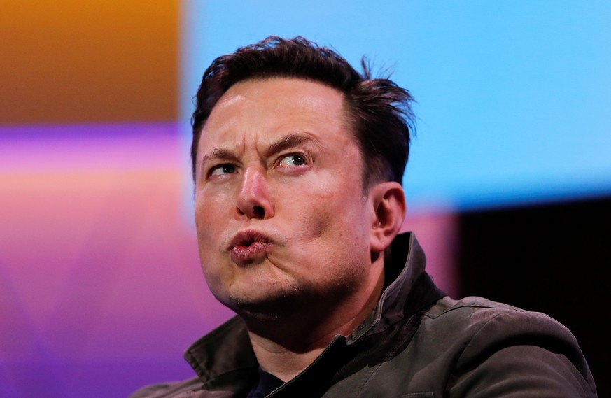 SpaceX owner and Tesla CEO Elon Musk reacts during a conversation with legendary game designer Todd Howard (not pictured) at the E3 gaming convention in Los Angeles, California, U.S., June 13, 2019. R ...