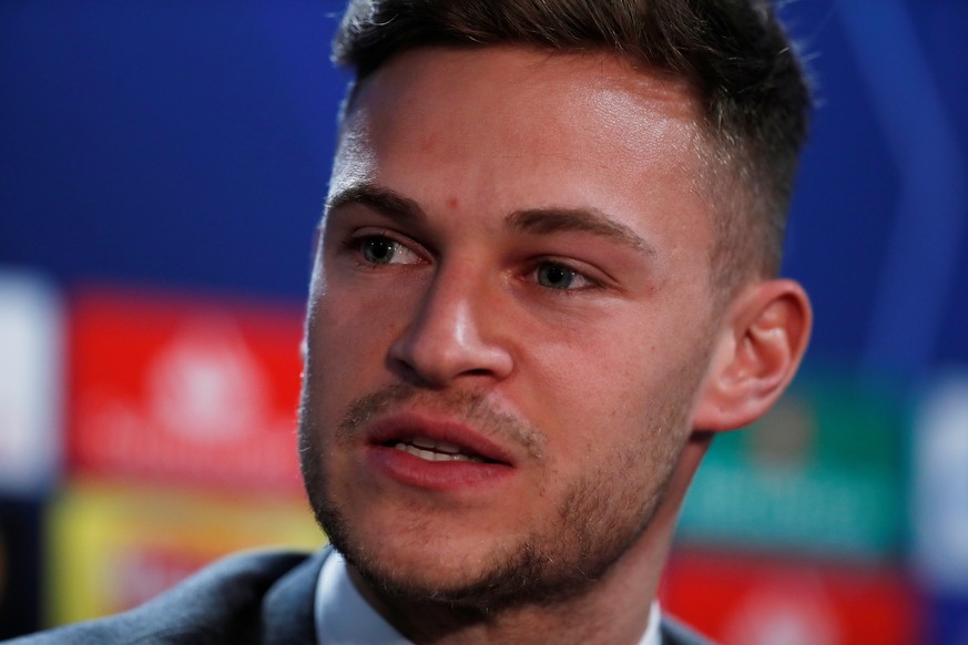 Soccer Football - Champions League - Bayern Munich Press Conference - Stamford Bridge, London, Britain - February 24, 2020 Bayern Munich&#039;s Joshua Kimmich during the press conference Action Images ...