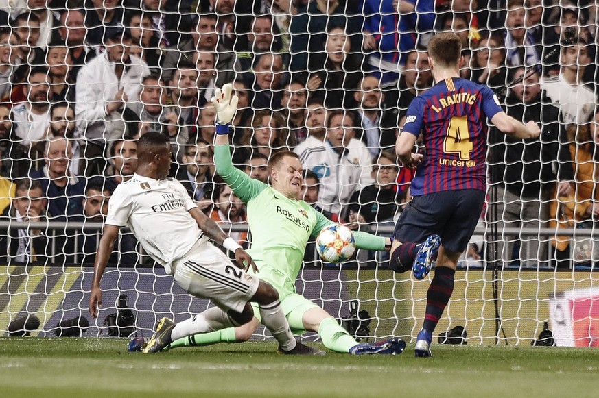 February 27, 2019 - Madrid, Spain - Marc-Andre ter Stegen FC Barcelona Barca in action during the match Copa del Rey match between Real Madrid vs FC Barcelona at the Santiago Bernabeu stadium in Madri ...