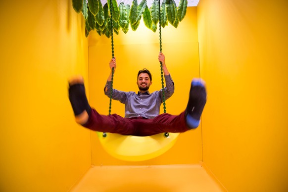 May 17, 2019 - Philip Buchen poses in the Museum of Happiness, a location targeted for Instagram-Fans and Influencers, in Szczecin, Poland.