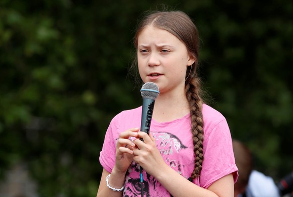 FILE PHOTO: Swedish environmental activist Greta Thunberg attends &quot;Fridays for Future&quot; protest, claiming for urgent measures to combat climate change, in Berlin, Germany, July 19, 2019. REUT ...