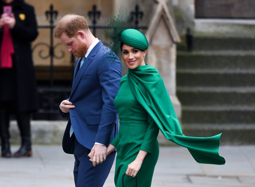 Commonwealth Day 2020 The Duke and Duchess of Sussex arriving at the Commonwealth Day Service, Westminster Abbey, London. Picture credit should read: Doug Peters/EMPICS PUBLICATIONxINxGERxSUIxAUTxONLY ...