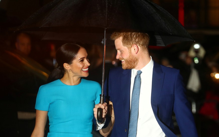 Britain&#039;s Prince Harry and his wife Meghan, Duchess of Sussex, arrive at the Endeavour Fund Awards in London, Britain March 5, 2020. REUTERS/Hannah McKay
