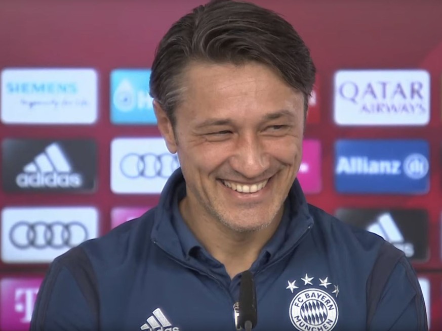 Niko Kovac auf der Pressekonferenz vor dem Spiel seiner Bayern gegen Union Berlin.
