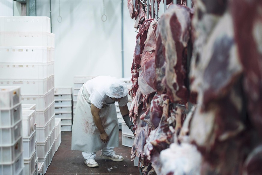 Meat handling and distribution to the market.