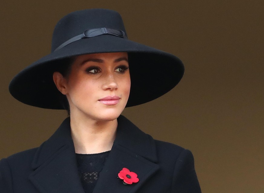 LONDON, ENGLAND - NOVEMBER 10: Meghan, Duchess of Sussex 
attends the annual Remembrance Sunday memorial at The Cenotaph on November 10, 2019 in London, England. The armistice ending the First World W ...
