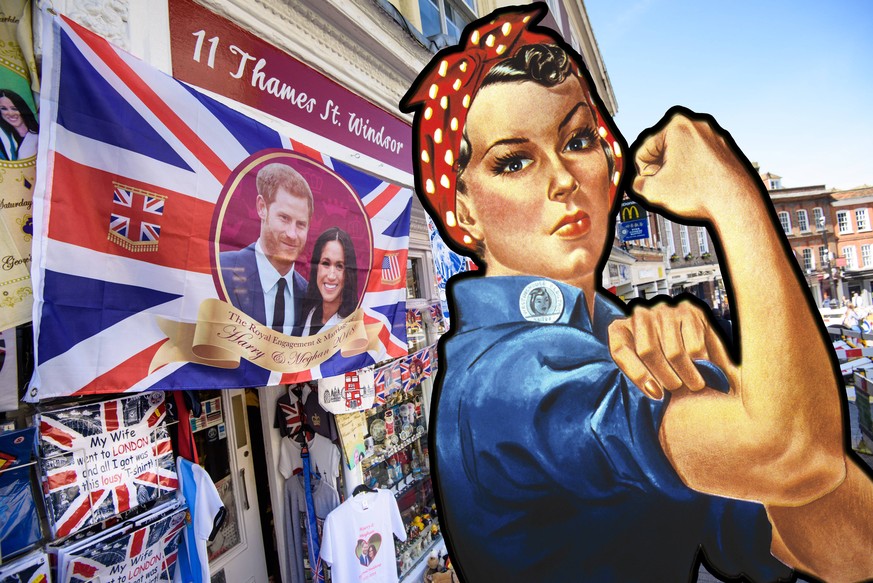 Royal Wedding - Windsor Stock Souvenirs celebrating the upcoming wedding of Prince Harry and Meghan Markle, in shops in Windsor, Berkshire. Picture date: Thursday April 5th, 2018. Photo credit should  ...
