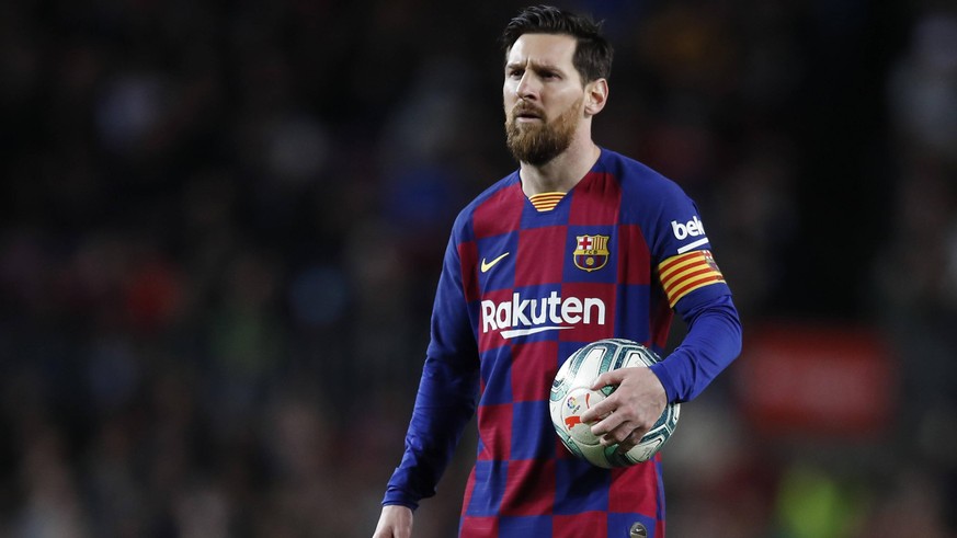 March 7, 2020, Barcelona, Catalonia, Spain: March 7, 2020 - Camp Nou, Barcelona, Spain - LaLiga Santander- FC Barcelona, Barca v Real Sociedad Lionel Messi of FC Barcelona looks on during the match. B ...