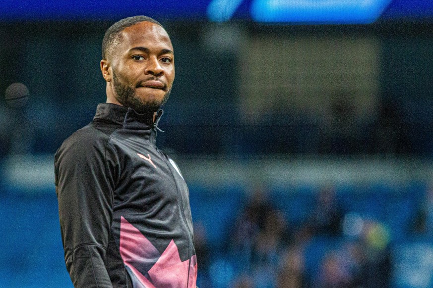 Raheem Sterling Manchester City during the UEFA Champions League group match between Manchester City and Dinamo Zagreb at the Etihad Stadium, Manchester, England on 1 October 2019. PUBLICATIONxNOTxINx ...