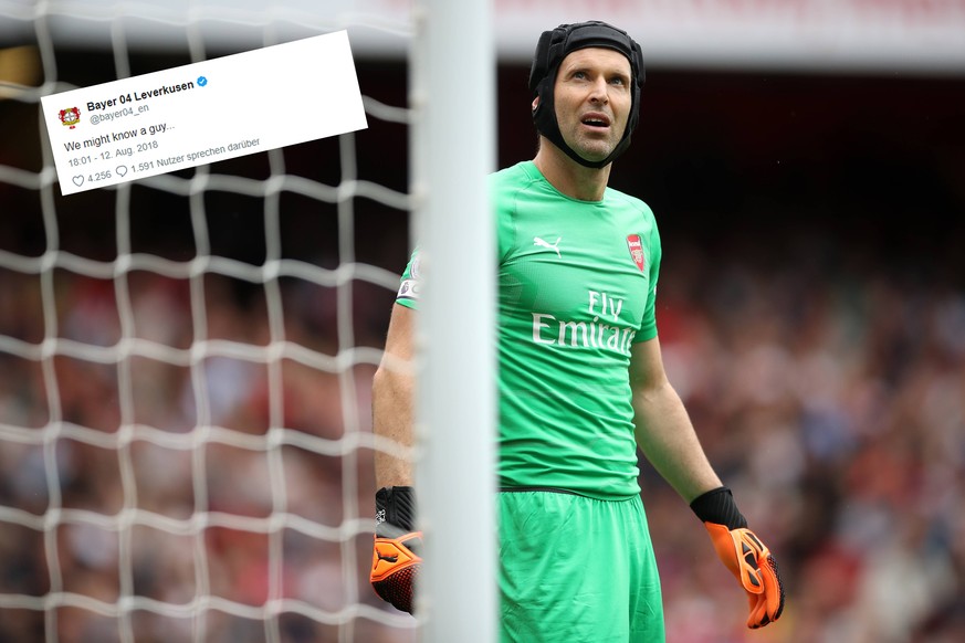 Arsenal v Manchester City - Premier League - Emirates Stadium Arsenal goalkeeper Petr Cech EDITORIAL USE ONLY No use with unauthorised audio, video, data, fixture lists, club/league logos or live serv ...
