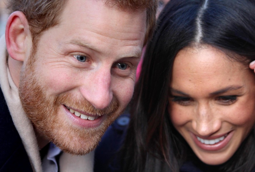 Prince Harry and Meghan Markle visit to Nottingham. Prince Harry and Meghan Markle meet well-wishers as they arrive at the Nottingham Contemporary in Nottingham, to attend a Terrence Higgins Trust Wor ...