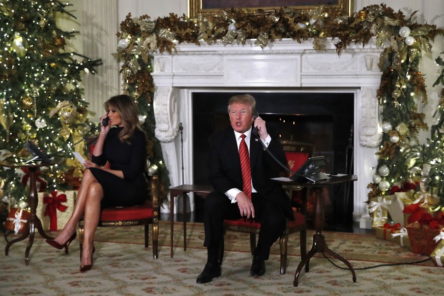 President Donald Trump answers a question about the shutdown saying, “Nothing new on the shutdown. We need more border security,” in answer to a reporter&#039;s question as he and first lady Melania T ...