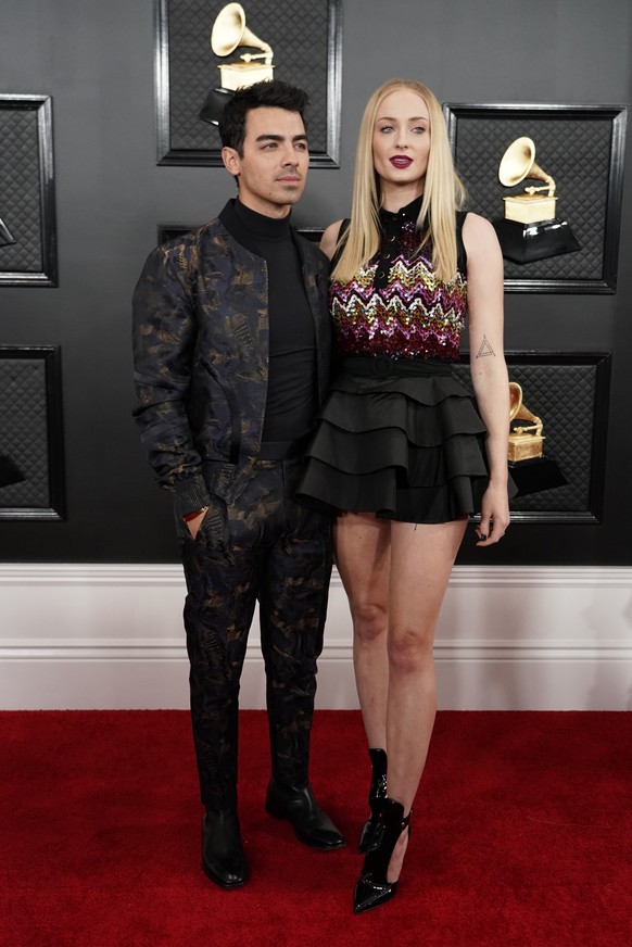 62nd Grammy Awards - Arrivals - Los Angeles, California, U.S., January 26, 2020 - Joe Jonas and Sophie Turner. REUTERS/Mike Blake