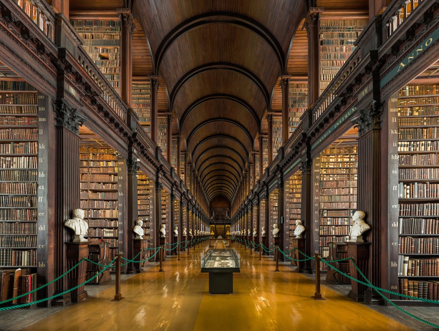 The Long Room of the Old Library at Trinity College Dublin.