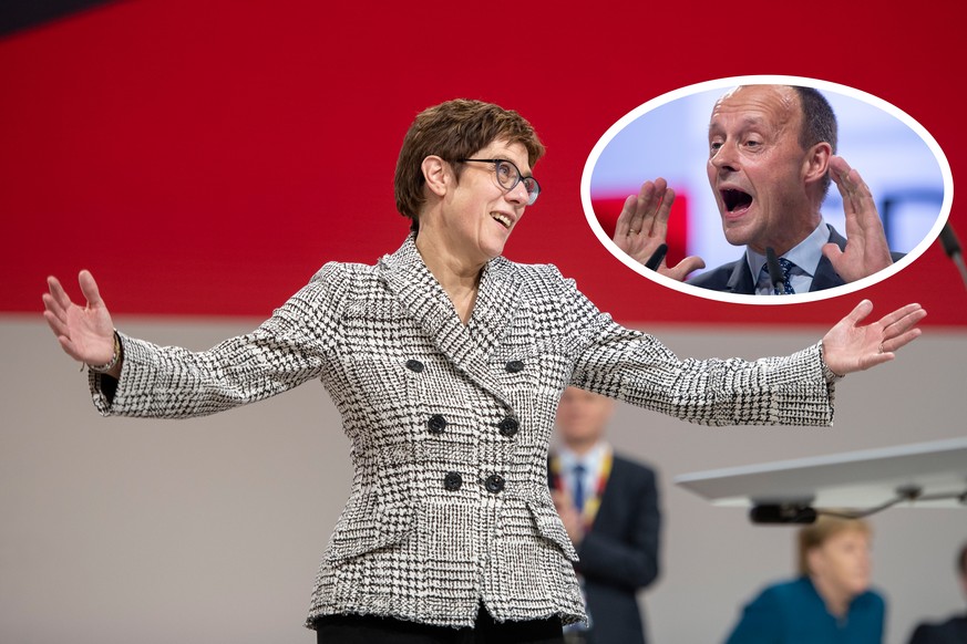 Er fordert, sie delegiert. Auch nach dem Parteitag bleibt die Wahl zwischen CDU-Parteichefin Annegret Kramp-Karrenbauer und ihrem unterlegenen Herausforderer Friedrich Merz angespannt.